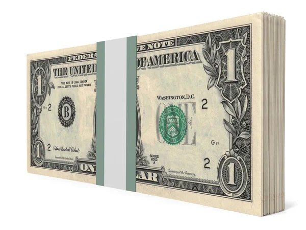 Pack of banknotes. One dollar. — Stock Photo, Image