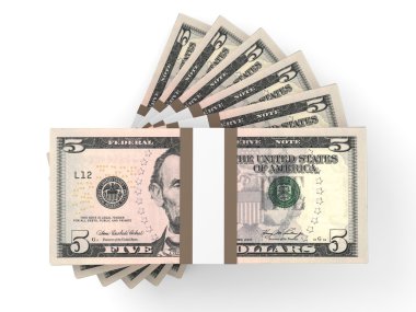 Para destesi. Beş dolar.