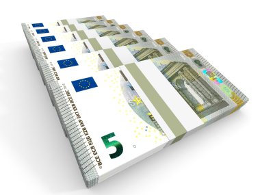 Para destesi. Beş Euro.