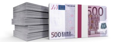 Para destesi. Beş yüz Euro.