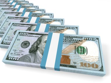 Para destesi. Yeni yüz dolar.