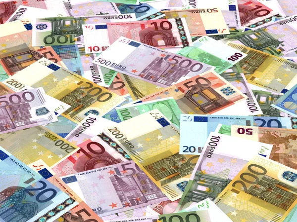 Fondo de billetes de banco en euros . —  Fotos de Stock