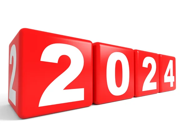 2024 Cubos de Año Nuevo . —  Fotos de Stock