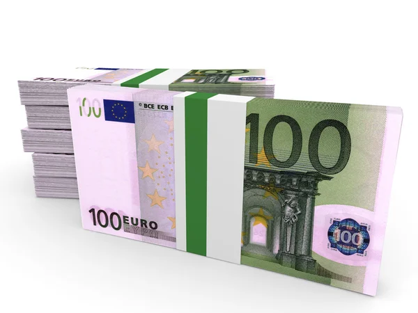 お金のスタック。100 ユーロ. — ストック写真