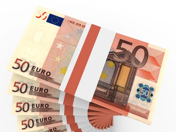 Stacks of money. Fifty euros. — Stock Photo, Image