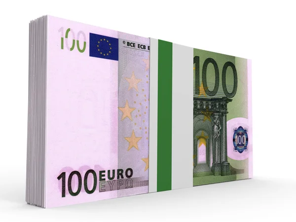 Пачка банкнот. Сто евро. . — стоковое фото