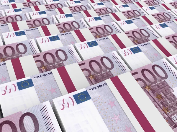 Stosy pieniędzy. Pięćset euro. — Zdjęcie stockowe