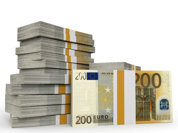 Stapel von Geld. 200 Euro. — Stockfoto