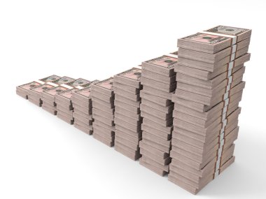 Para yığınları grafiği. 50 dolar.