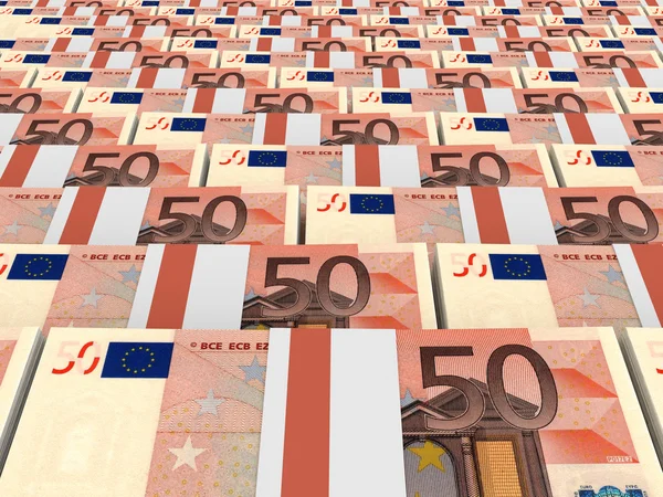 Stacks of money. Fifty euros. — Stock Photo, Image