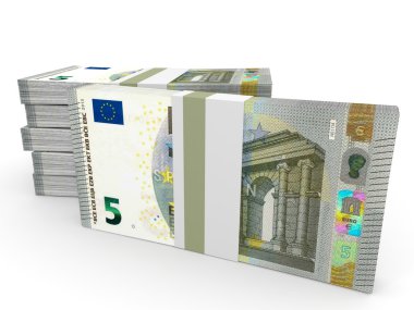 Para destesi. Beş Euro.