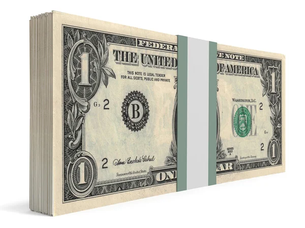 Pack of banknotes. One dollar. — Stock Photo, Image