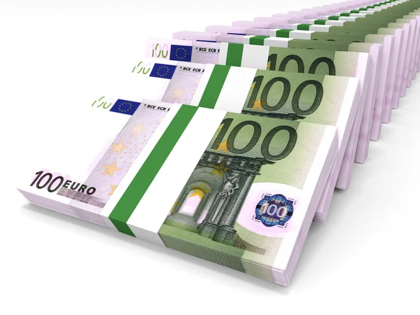 Stapel von Geld. Hundert Euro. — Stockfoto