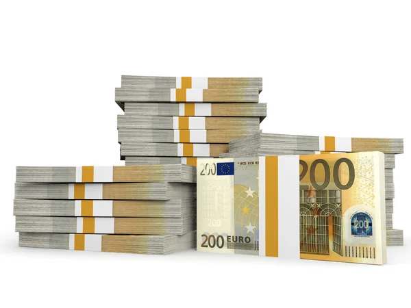 Stapel von Geld. 200 Euro. — Stockfoto