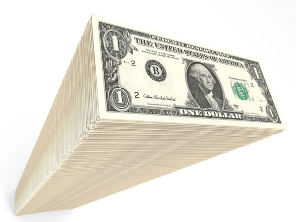 Stack of banknotes. One dollar. — Stock Photo, Image