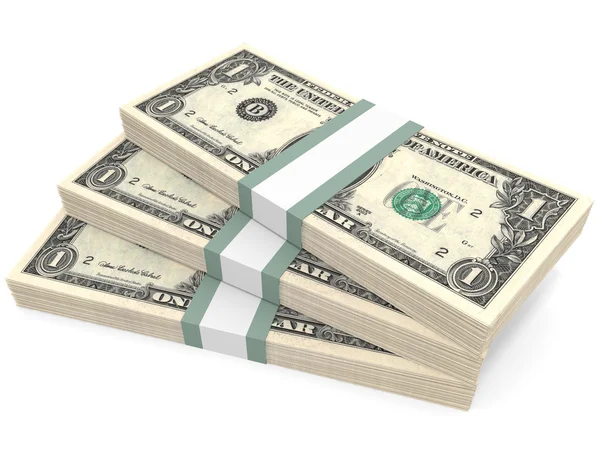 Stacks of money. One dollar. — Stock Photo, Image