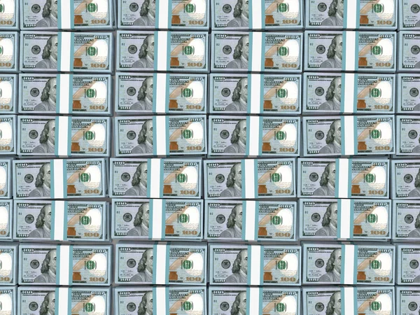 Stacks of money. New one hundred dollars. — Stock Photo, Image