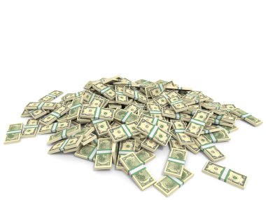 Para yığın. İki dolar.