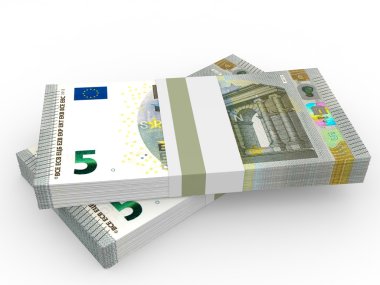 Para destesi. Beş Euro.