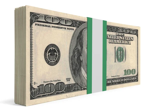 Pack of banknotes. One hundred dollars. — Stock Photo, Image
