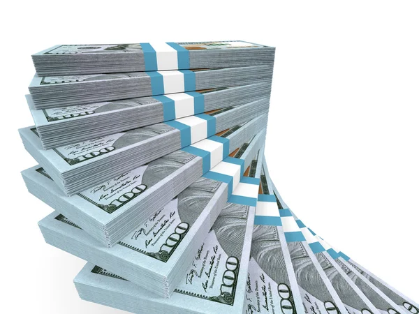 Stacks of money. New one hundred dollars. — Stock Photo, Image