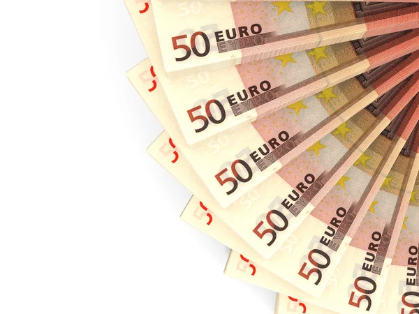 Geld-Fan. fünfzig Euro. — Stockfoto