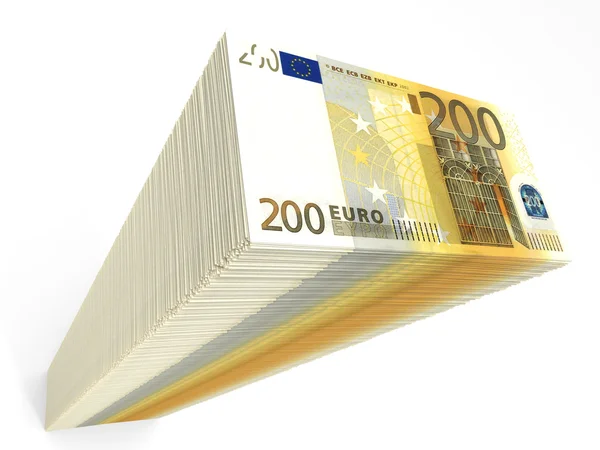 Stapel bankbiljetten. Twee honderd euro. — Stockfoto