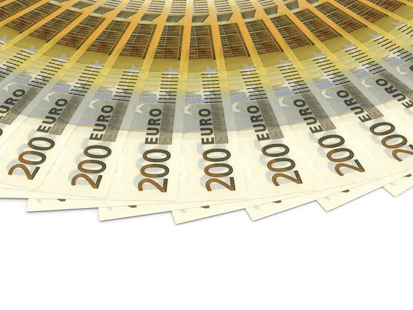 Geld-Fan. 200 Euro. — Stockfoto