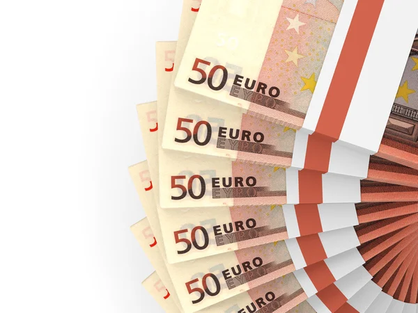 Stacks of money. Fifty euros. — Stock Photo, Image