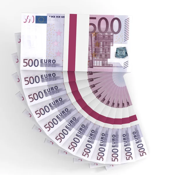 Montones de dinero. Quinientos euros . — Foto de Stock