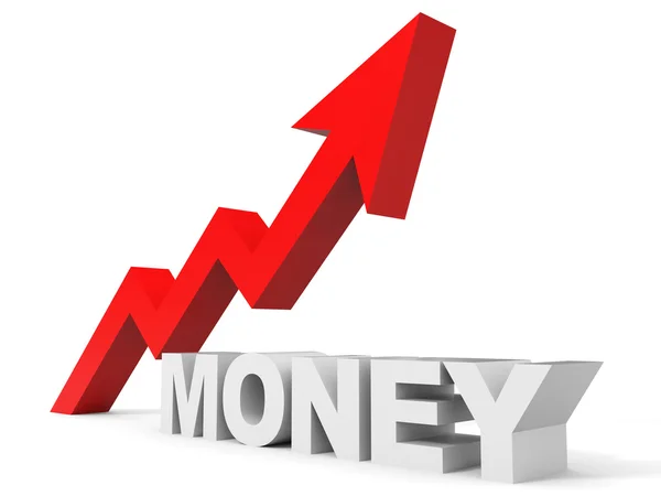 Grafico freccia denaro . — Foto Stock