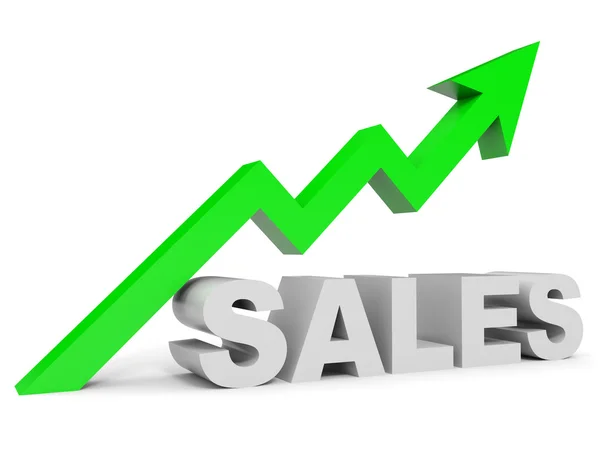 Graf prodeje šipka nahoru. — Stock fotografie