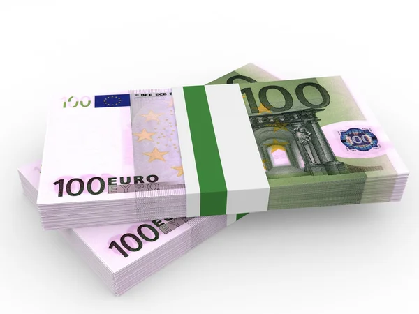Stapel von Geld. Hundert Euro. — Stockfoto