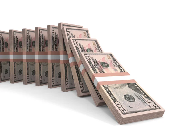 Stacks of money. Fifty dollars. — Stock Photo, Image