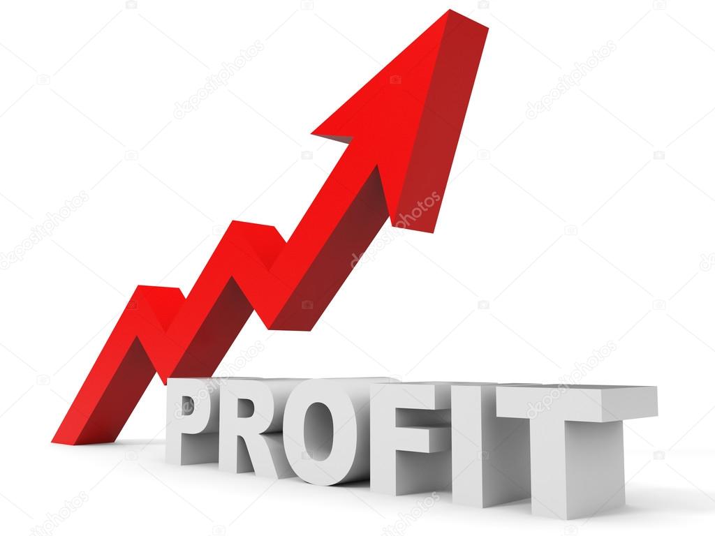 Graph up profit arrow.