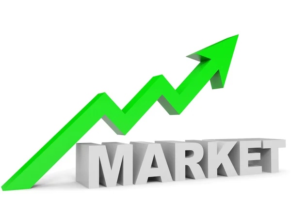 Gráfico seta de mercado . — Fotografia de Stock