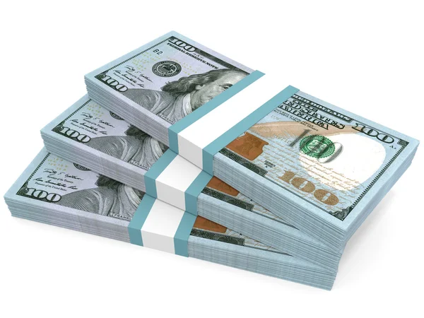 Stacks of money. New one hundred dollars. — Stock Photo, Image