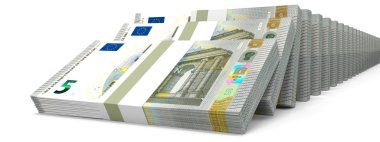 Para destesi. Beş Euro.