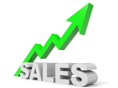 Yukarı satış ok grafiği.