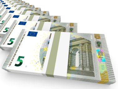 Para destesi. Beş Euro.