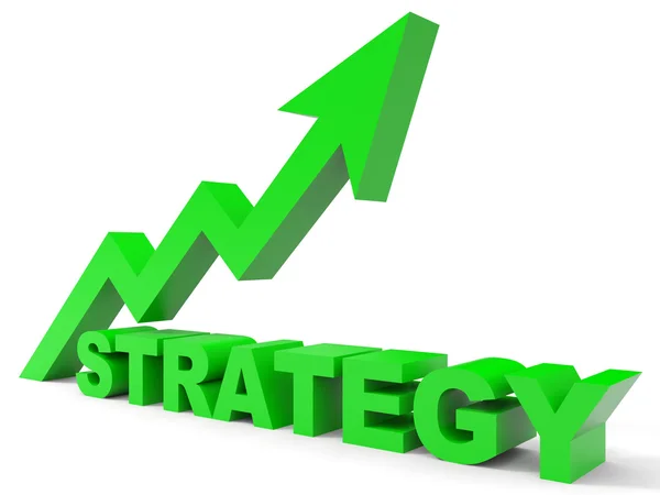 Vytvoření grafu strategie šipka nahoru. — Stock fotografie