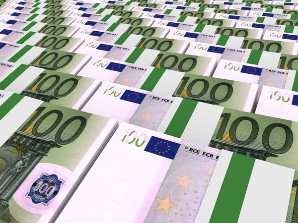 Stacks of money. One hundred euros. — Stock Photo, Image