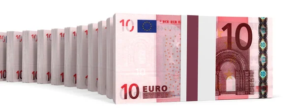 Travar av pengar. Tio euro. — Stockfoto