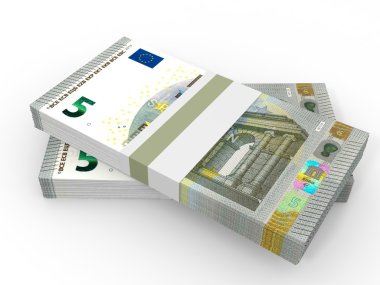 Para destesi. Beş Euro.