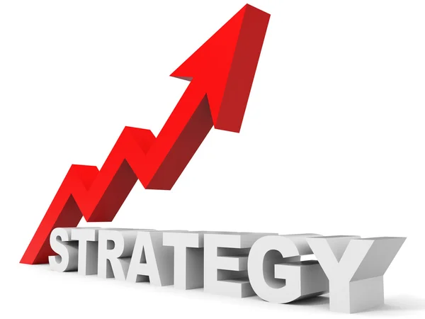 Graph up strategy arrow. — Stock Photo, Image