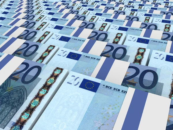 Travar av pengar. Tjugo euro. — Stockfoto