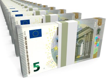 Para destesi. Beş Euro.