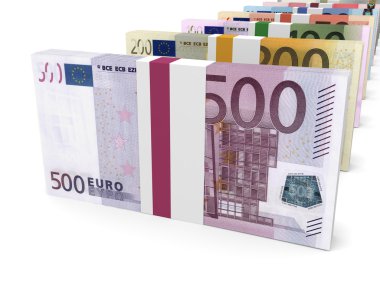 Farklı Euro banka notları.