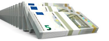 Para destesi. Beş Euro.