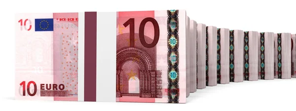 Stapel von Geld. zehn Euro. — Stockfoto